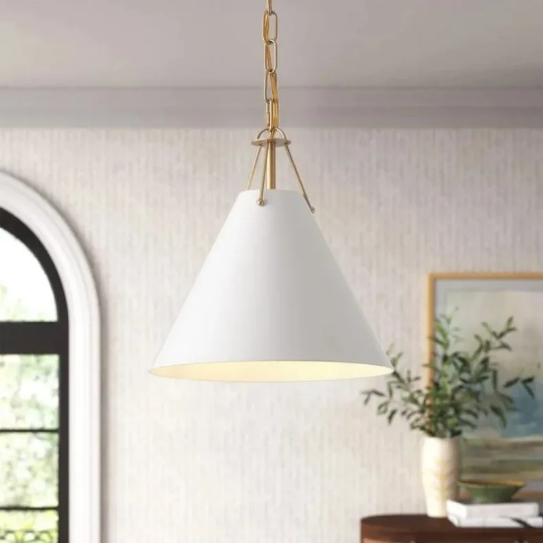 American Style Wrought Iron Pendant Light Bar Counter Minimalist Restaurant Bedroom Bedside Homestay Decoration Lighting Fixture