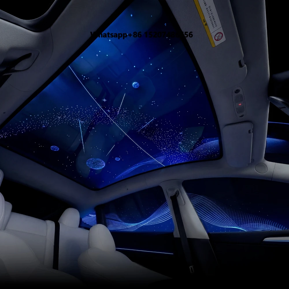 Photoelectric Film Customizable Panoramic Sunroof Pattern LED Film for Car Interior Starry Sky Decoration