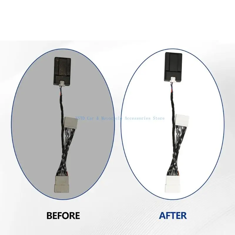 L5BC Size-Reference Start Stop Bypass Harness for 2019-2022 Vehicle Fitment, 12V Wiring Part with 15.2Cm Cable and Control Box