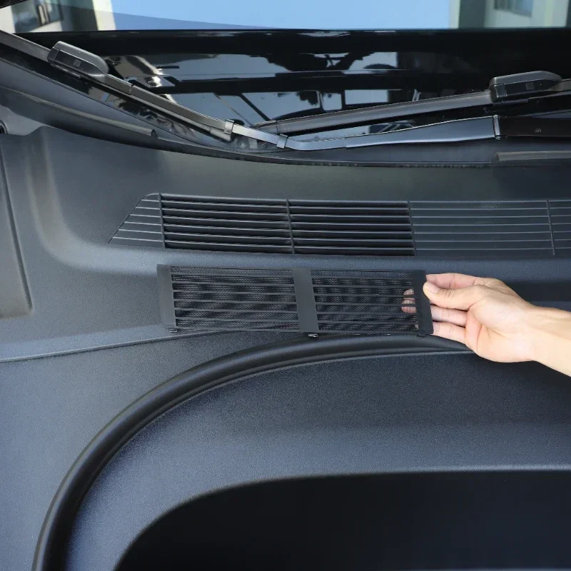 

For Tesla Model 3 2023-2024 ABS Black Car Insect Net Car Air Intake Cabin Debris Filter Cover Car Accessories