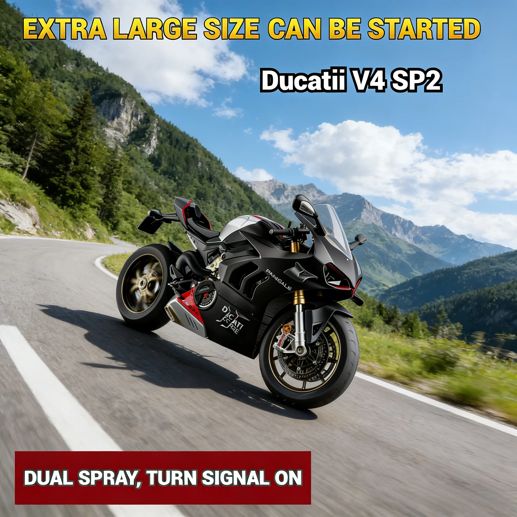 

Large Size Matte Spray for Ducati V4R 1/6 Racing Replica Alloy Motorcycle Model - Kids Collector Toy Display Boy Birthday Gift