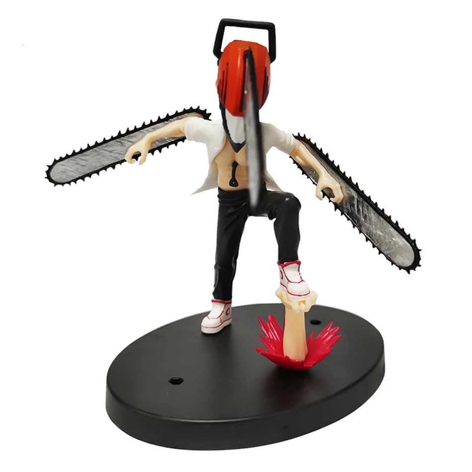 13cm Anime Chainsaw Man Figure Pochita Denji Action Doll Interchangeable Head Collectible PVC Model Toys Children Gift