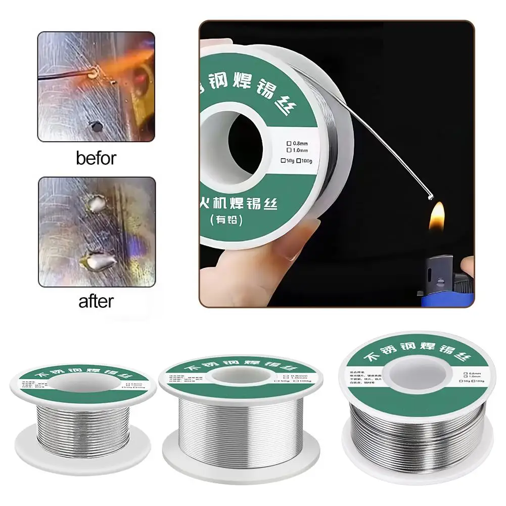 Stainless Steel Solder Wire New Flux Stainless Steel Household Multipurpose Solder Iron Solder Wire