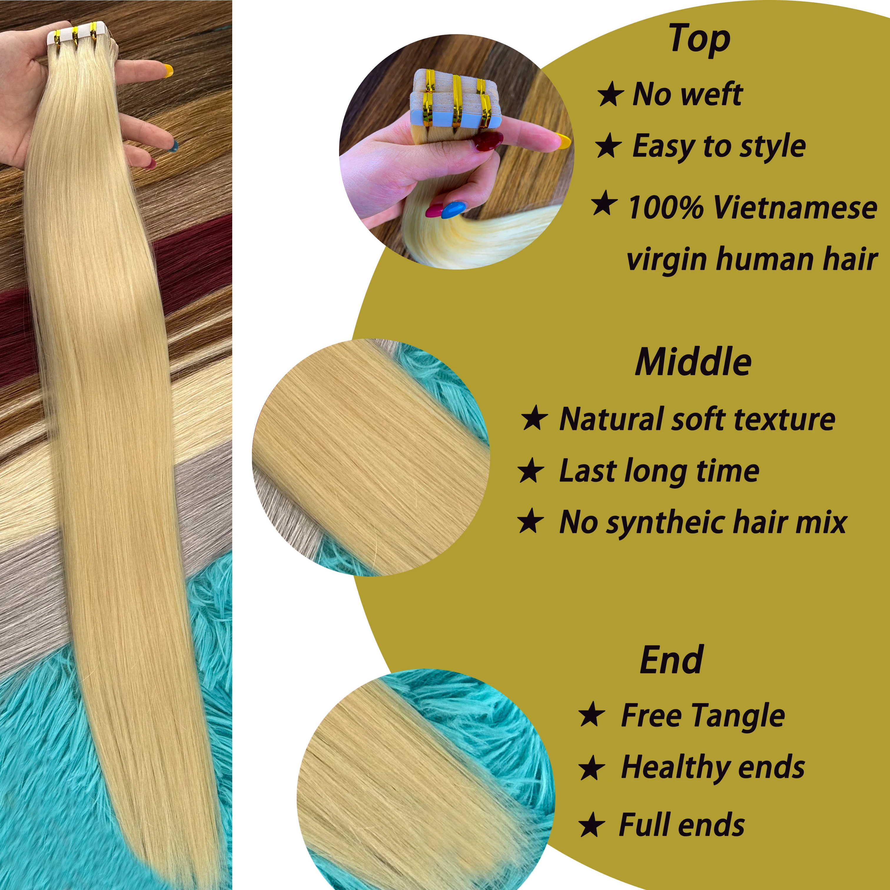 Лента Shinehair из 100% настоящих человеческих волос Remy, человеческие волосы, натуральные волосы, клейкий клей для утка кожи, прямые бесшовные волосы