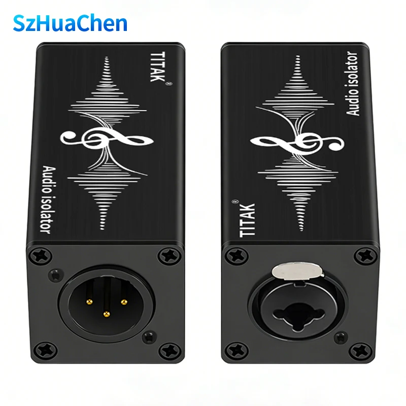 1Pcs TITAK Professional XLR Audio Noise Isolator Eliminate Buzz Hum for Live Band DJ Performance Stage Audio System