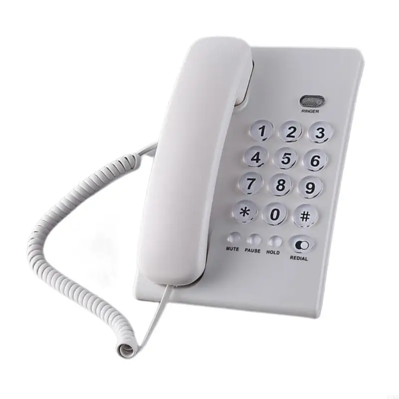 F3KE Corded Landline Phone Big Button Household Emegency Hotel Business Desktop Landline Telephone Vintage Telephones