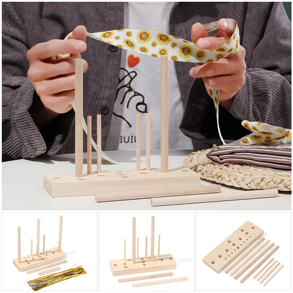 

Многоцелевой прибор для изготовления бантов из твердой древесины, атласный венок, подарочная упаковка, инструмент для изготовления бантов, лента «сделай сам», поделки, бант