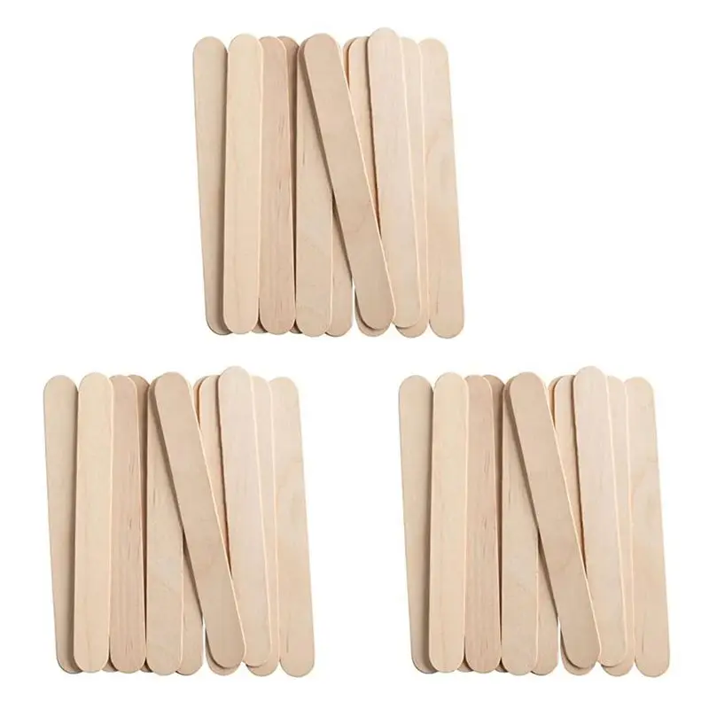 AB46-[300 Count] 3.6 Inch Wooden Multi-Purpose Sticks, Craft, Ice Cream, Wax, Waxing, Tongue Depressor Wood Sticks