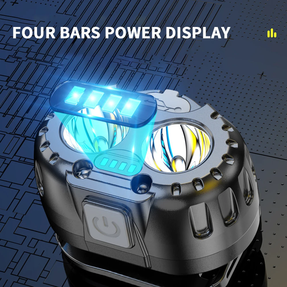 Mini Rechargeable Powerful Sensor Headlamp Fishing Camping USB Head Flashlight LED Head Light Torch Headlights Front Lantern