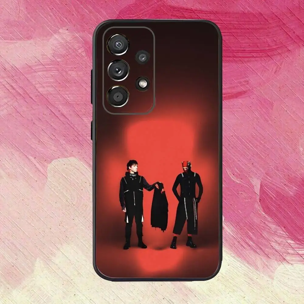 حافظة هاتف Band1 T-Twenty One P-Pilots لهاتف سامسونج S25,S24,S21,S22,S23,S30,Ultra,S20,Plus,Fe,Lite,Note,10,9,5G غطاء أسود