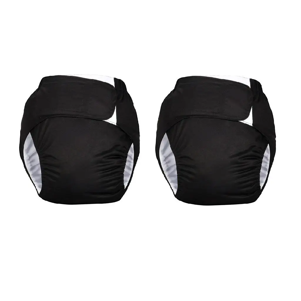 2x Waterproof Adult Cloth Diaper, TPU Coat Adjustable Elastic Pants, for The Elderly Incontinence , Living Aids