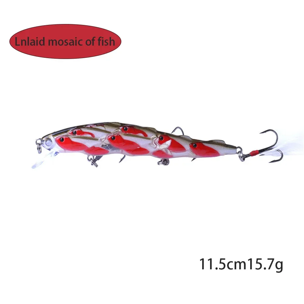 

12cm/15g Good Reflective Effect Fake Bait Wear Resistance Fishing Supplies Bionic Bait Tensile Angling Bait Sharp Hook Point