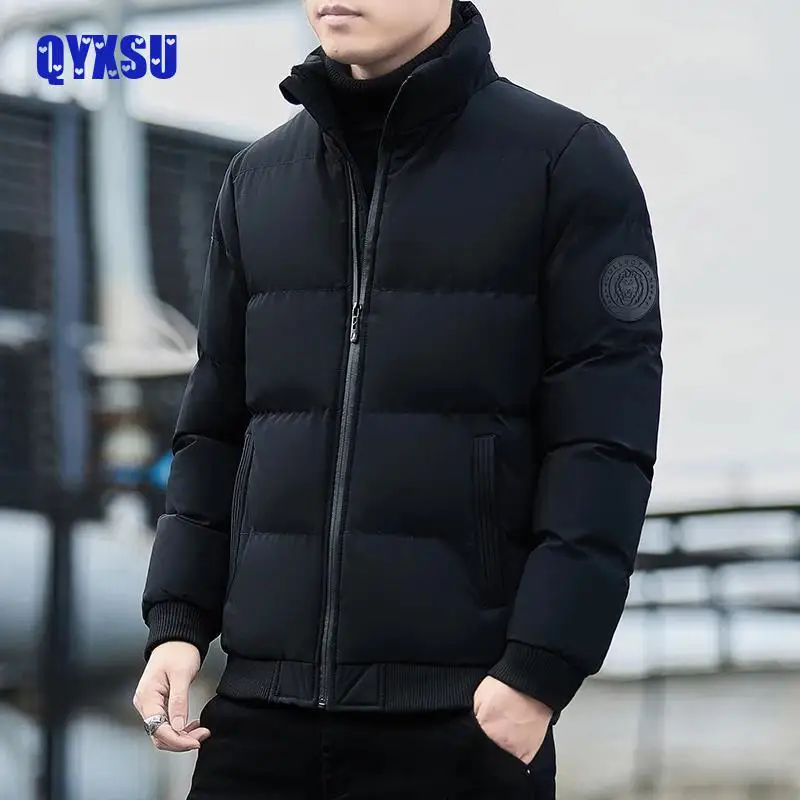 Cabeça de inverno casaco de algodão masculino novo engrossado quente à prova de frio casual moda com capuz roupas masculinas casacos de inverno