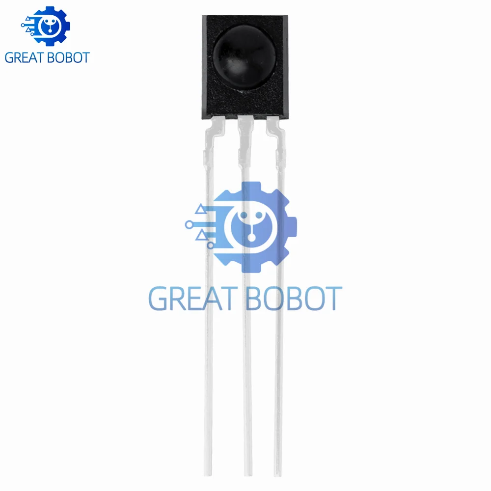 5PCS TSOP4838 38kHz IR Receiver Module, DIP-3 Universal Infrared Remote Control Sensor