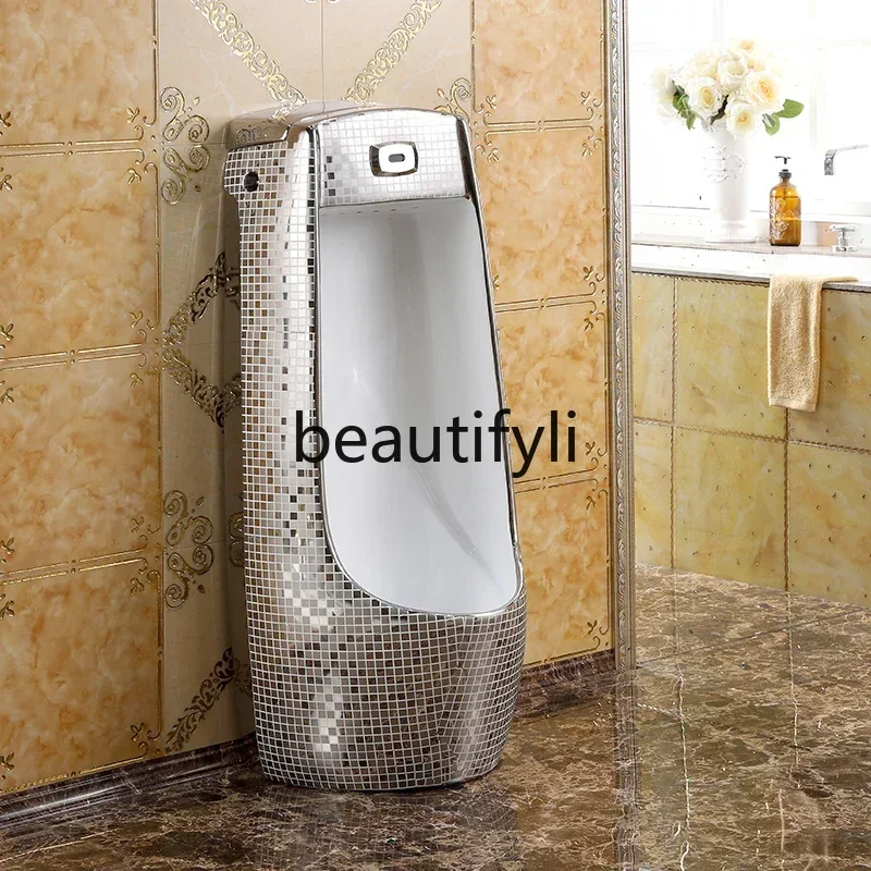 

A53 Персонализированный серебряный, писсуар, писсуар, писсуар, унитаз от пола до потолка, мужской индукционный писсуар