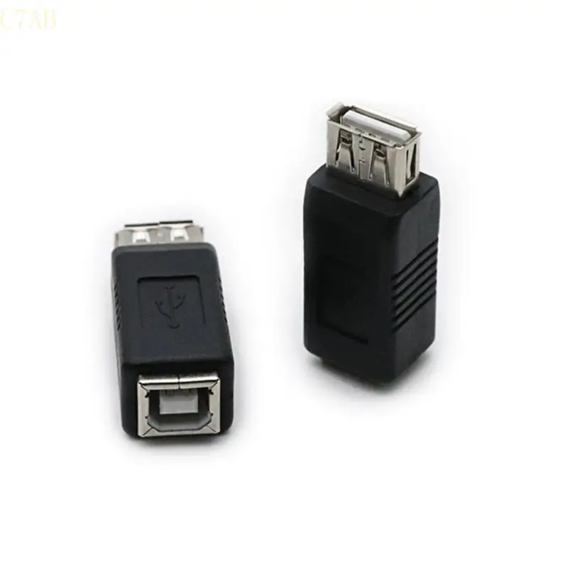 

C7AB Пакет 2 USB2.0 Тип женского по женскому адаптеру типа B для передачи данных и зарядки для подключения к универсальности