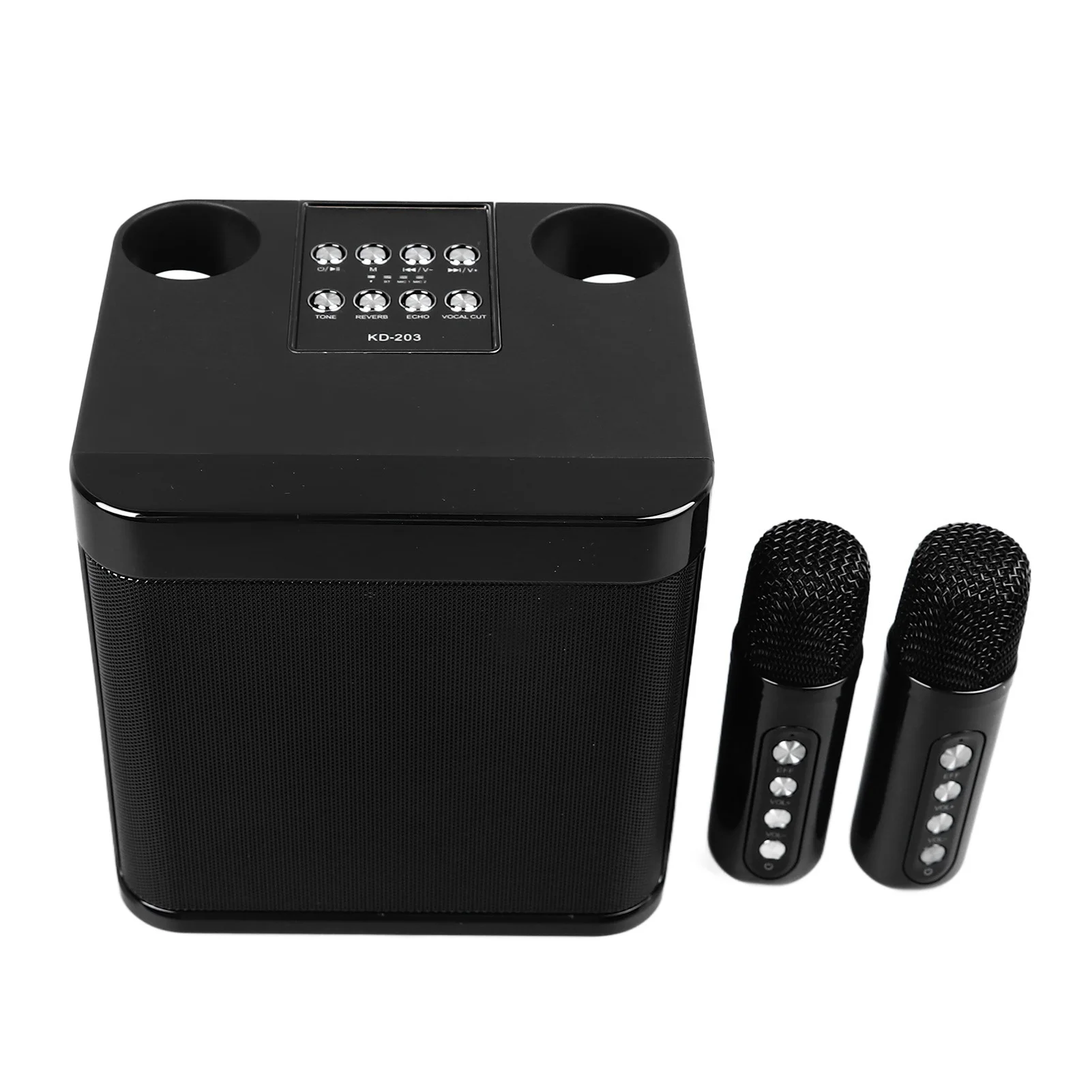 Wireless Karaoke Speakers Portable Mini Karaoke Machine Bluetooth Speaker with 2 Wireless Microphones for Home Party Camping