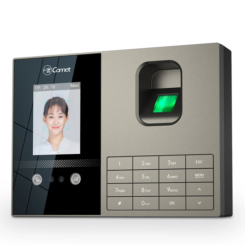 

Stand-alone attendance machine with facial palm fingerprint and PIN support