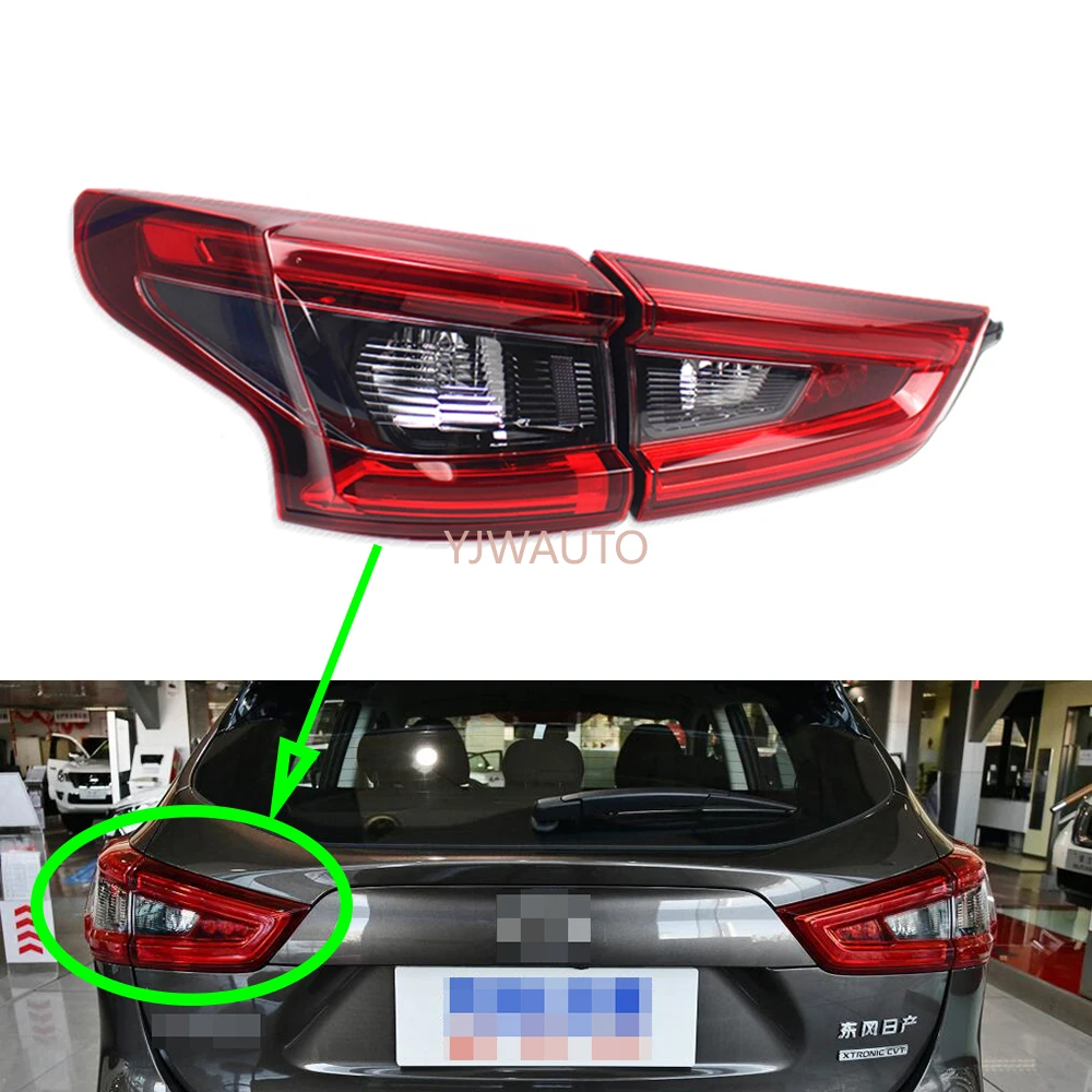 Tail Lamp for Nissan Qashqai 2019 2020 TailLights Car Rear Turning Signal Brake Lamp Warning Bumper Tail Light