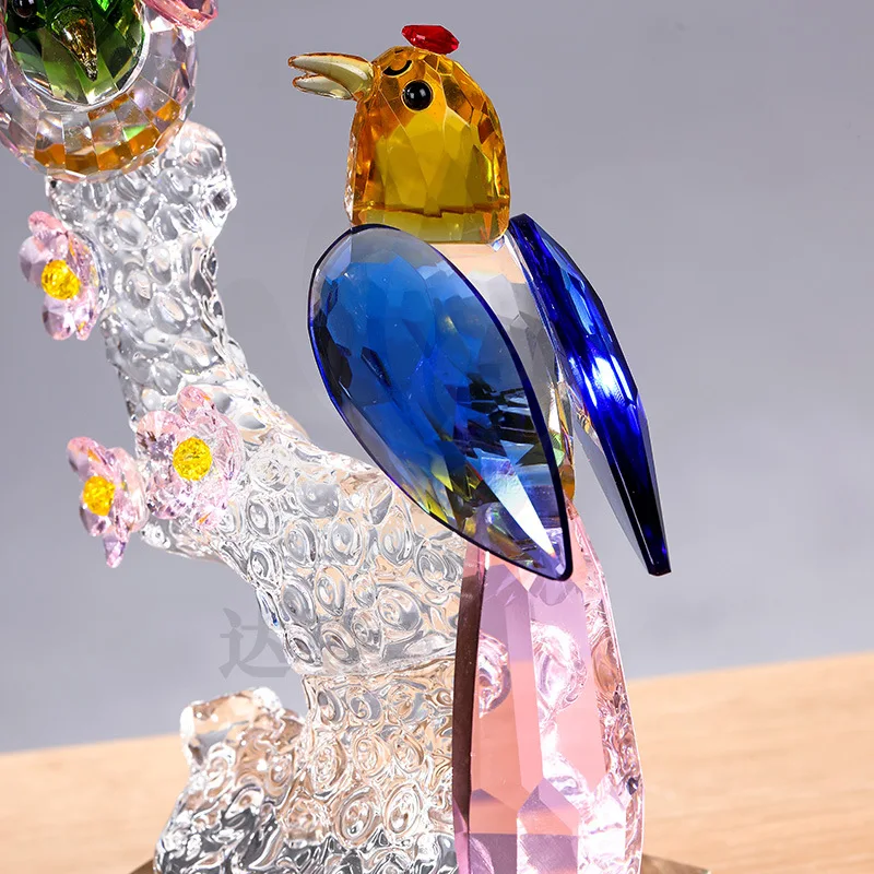 

X-21 crystal glass crafts magpie bird ornament living room bedroom home decoration