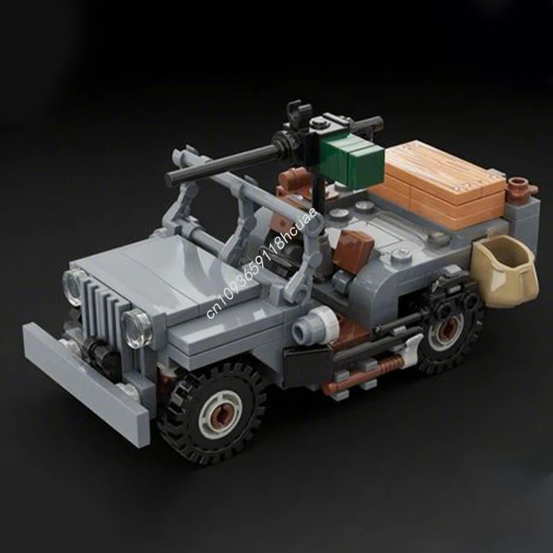 

168 шт. MOC WILLYS MB Offroad Car Военная армия США ww2 nan Модель Строительные блоки Креативные игрушки Идея Рождественские подарки