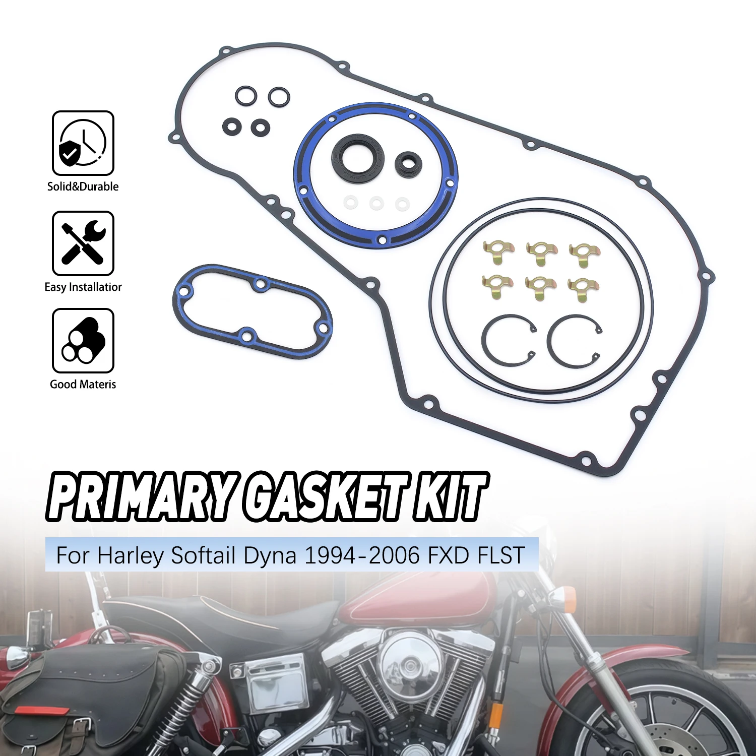 

Motorcycle Clutch Primary Cover Gasket Kits For Harley Dyna Fat Boy Heritage Softail Springer Night Train Softail 1994-1999