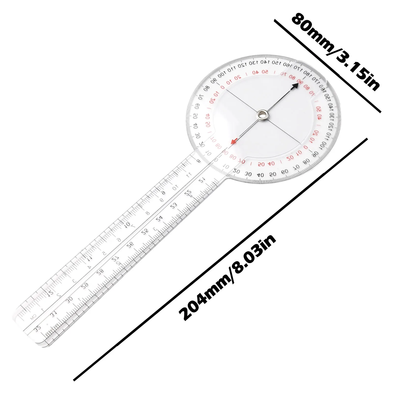 Flexible Plastic Goniometer  13inch 33cm Joint Ruler  Accurate Measurements in 1 Degree Increments  Ideal for Therapy