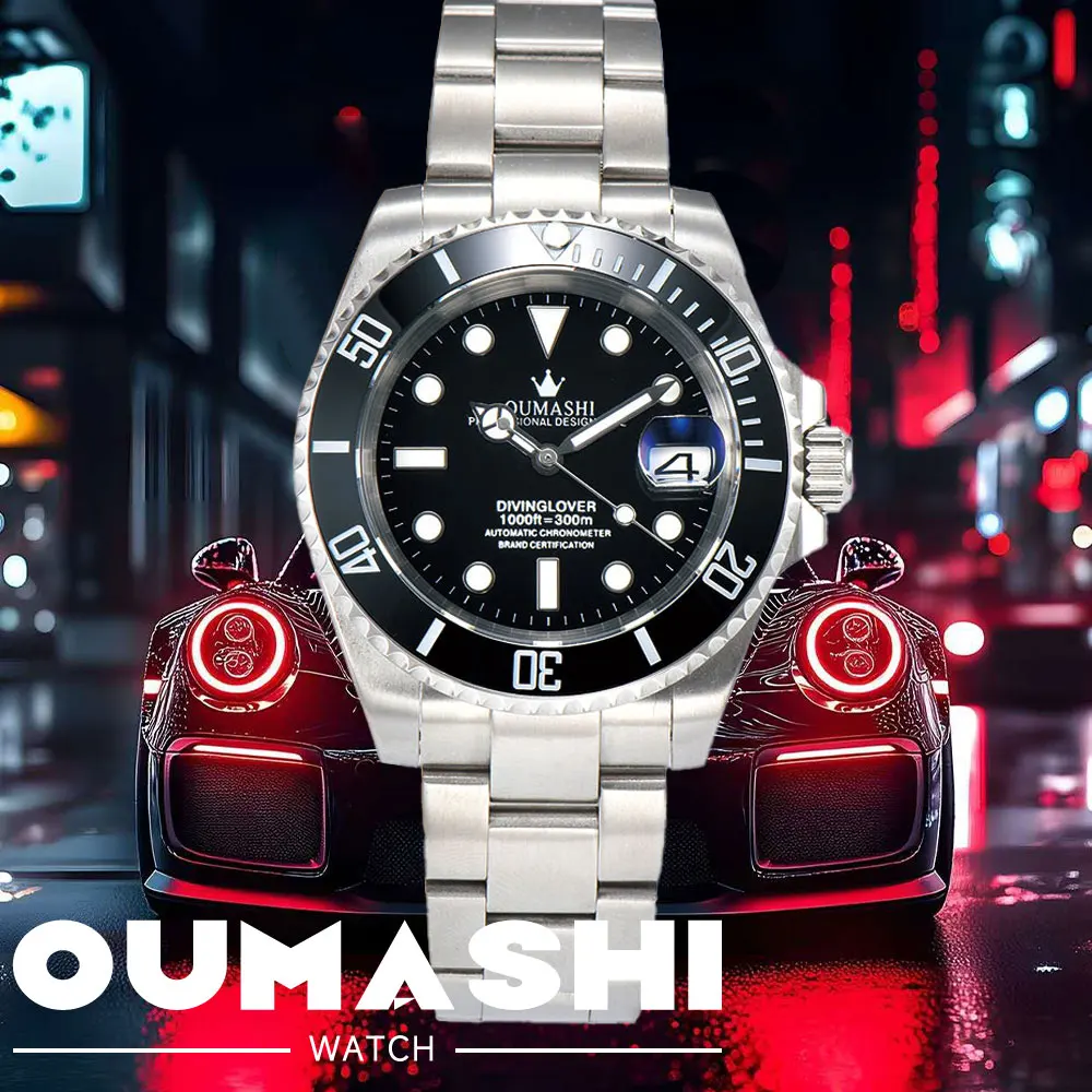

40mm custom men's watch with NH35 movement automatic mechanical watch sapphire glass business waterproof watch