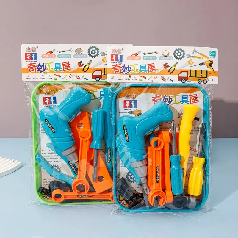 Diy Fantasiespel Speelgoed Onderhoudsgereedschap Kit Veilig Plastic Simulatie Schroevendraaier Hamer Geschenken Reparatieset voor kinderen