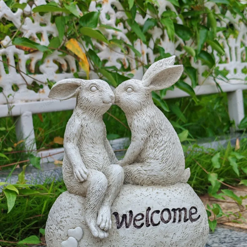 

Cartoon Rabbit Resin Statue, Creative Garden Landscape Craft, Indoor Garden Courtyard Balcony Decor, Perfect Gift