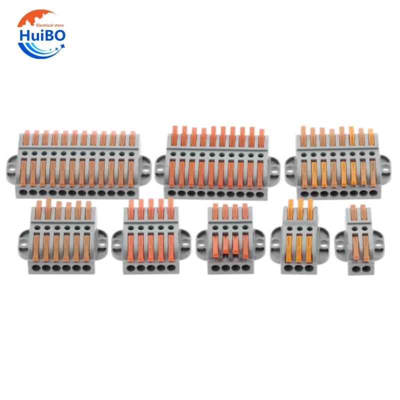 

Fast Universal Wiring Compact Conductor Connectors 222 Docking Cable Connectors with screw hole Push-in terminal Block SPL-2 3