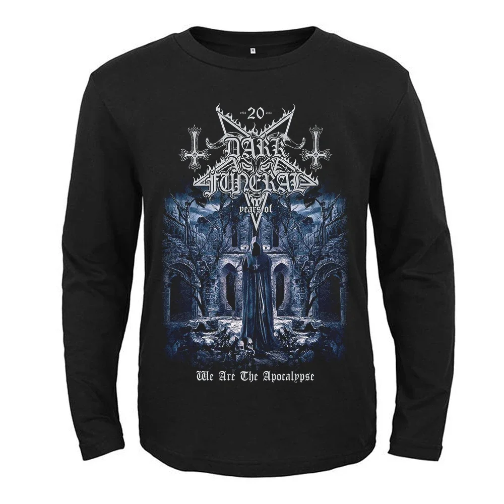 New Heavy Metal Dark Funeral Baphomet T Shirt Casual Men/women Long Sleeve Cotton T-shirt Harajuku Streetwear Hip Hop Tshirt