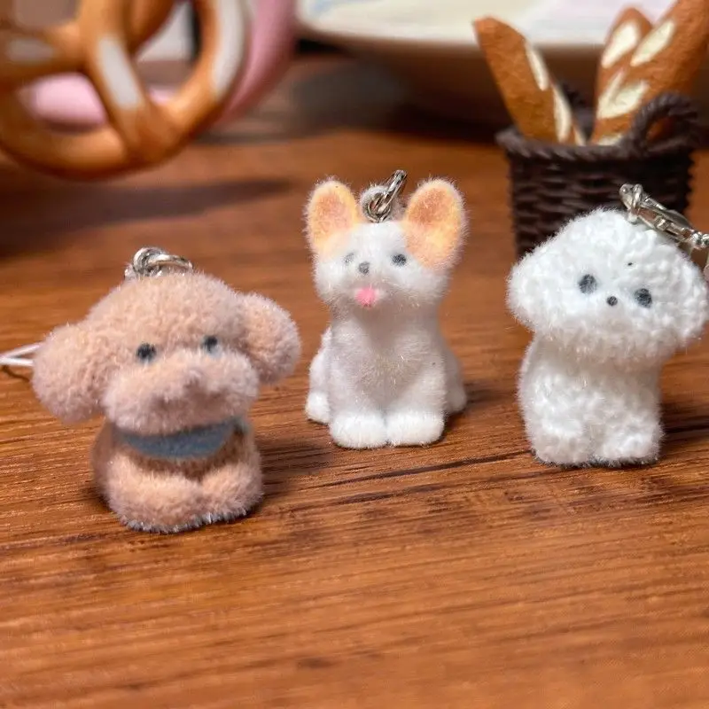 لطيف الكرتون الكلب الحيوان المفاتيح قلادة ظهره حلية زوجين الهدايا الهاتف الحبل يتدفقون القلطي أحزمة هاتف المحمول