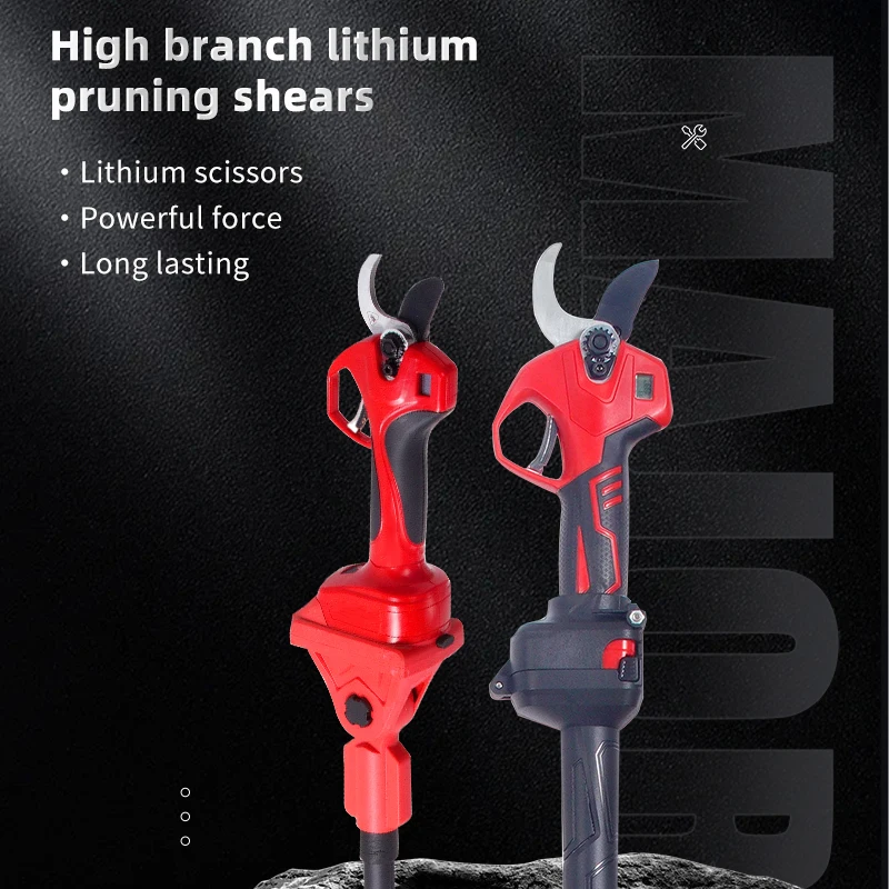 Electric Pruner with 10ft Long Handle Smooth Clean Cut Extra Length for High Branches for Fruit Picking & Pruning Scissors