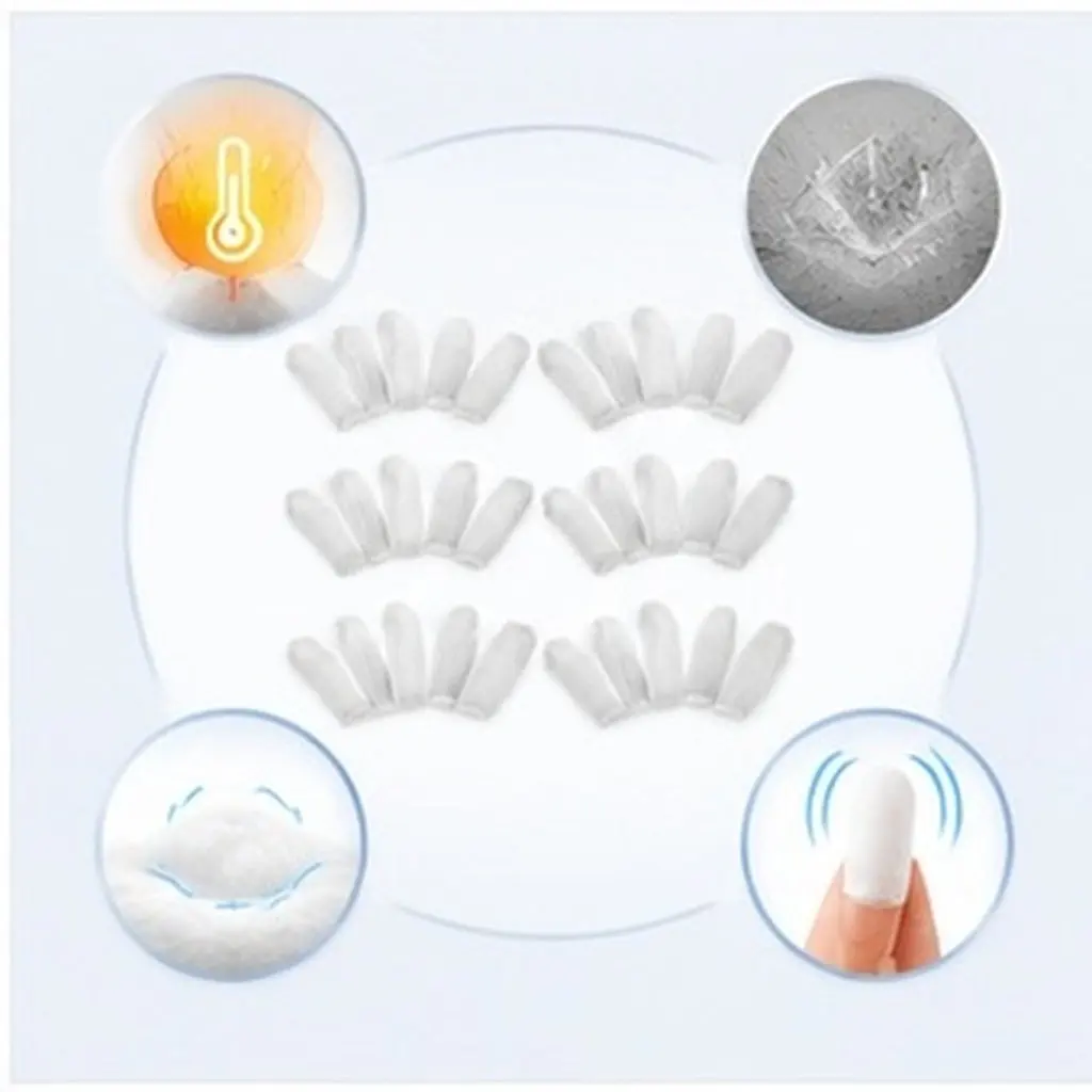 30Pcs Snug Fit Cloth Finger Protectors Heat Resistant Reusable Finger Guards for Crafting Hot Glue DIY Jewelry Making Sewing