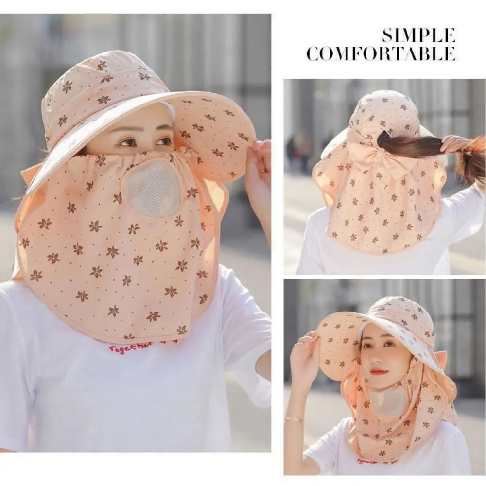 Summer Outdoor Fishing Hunting Hiking Hat Face And Neck UV Protection Protective Cover Ear Flap Women Hat