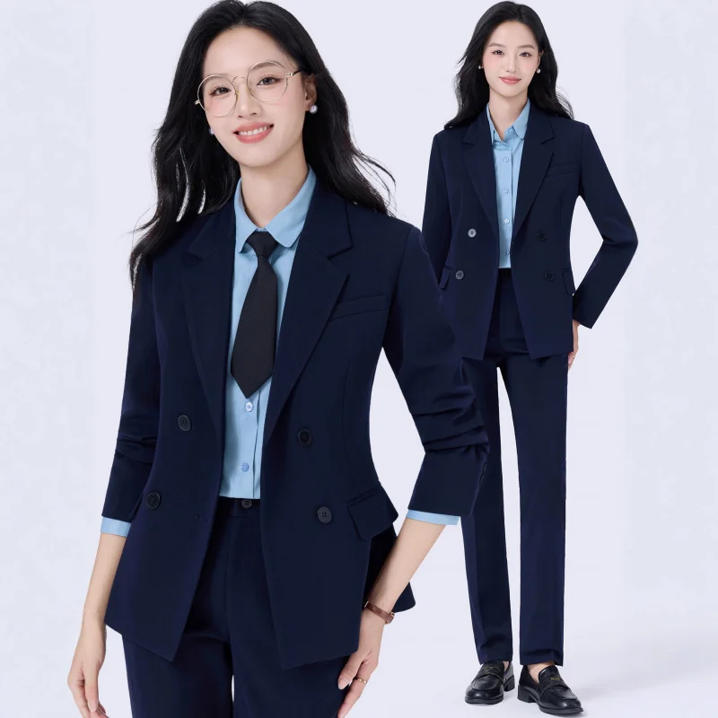 High-End Women's Suit Set Spring and Autumn New Korean Style Elegant Professional Formal Wear Interview Workwear Casual Blazer J