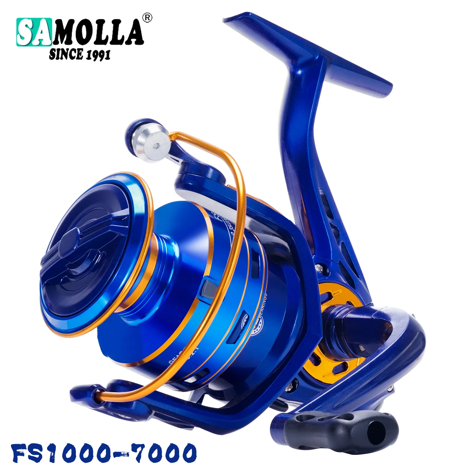 

SAMOLLA Metal Spool Fishing Spinning Reel for Carp Ball Bearings Carp Fishing Reel 1000-7000 Metal Line Cup Sea Tackle