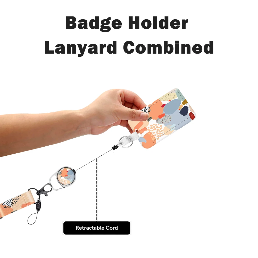 ที่ใส่ตราบัตรประจำตัวนักเรียนโปร่งใสใช้งานได้จริงสายคล้องแบบถอดได้สำหรับครูคลิปหนีบหมุนได้กระเป๋าใส่บัตรภาพวาดสำนักงาน