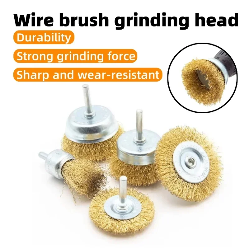 

3PC Pen Type T-shaped Bowl Shape Wire Brush Electric Drill Steel Wheel Rod Polish Rust Removal Electric Drill Tool Accessory