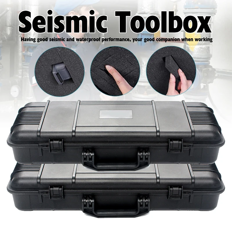 

Ящик для инструментов для инструментов безопасности, защитный водонепроницаемый противоударный ящик для инструментов, герметичный чемодан для инструментов, ударопрочный чемодан с губкой