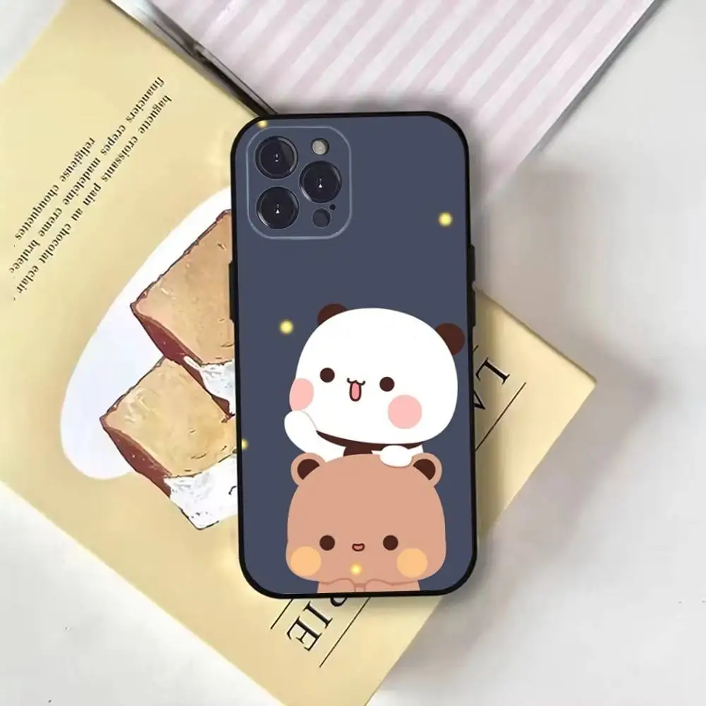 Engraçado bonito bubu dudu capa de telefone para iphone17,16,15,14,13,12,11 plus, pro max, capa preta macia