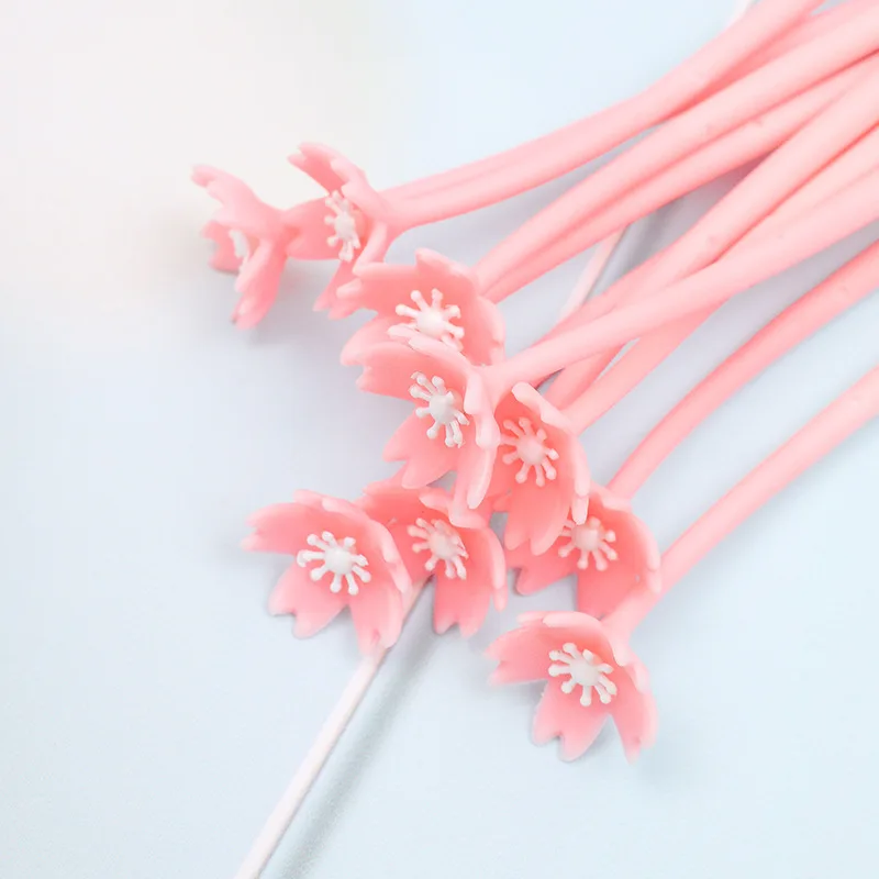 

12 шт. креативная эстетическая нейтральная ручка с вишневым цветом для девочек, офисные канцелярские принадлежности с сердечком и цветком