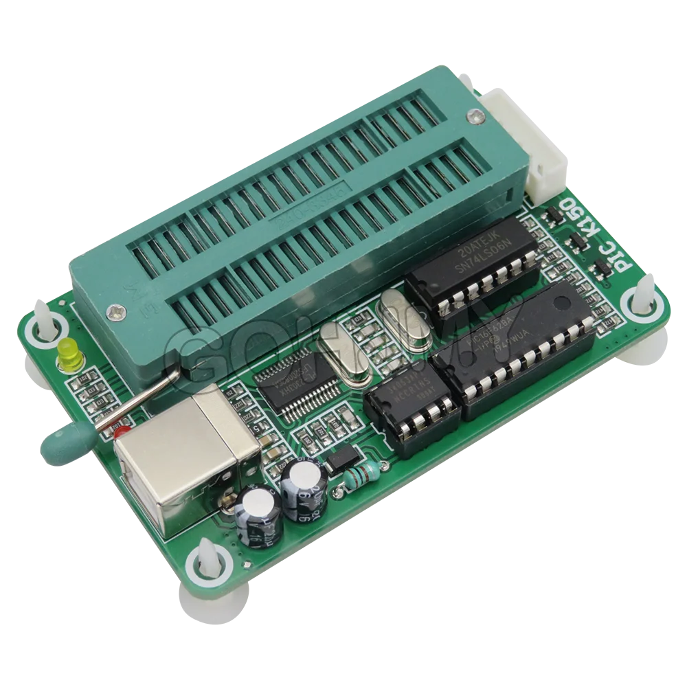 GOHJMY PIC K150 Programador ICSP USB Programación automática Desarrollo Microcontrolador + Cable USB ICSP de 30 CM