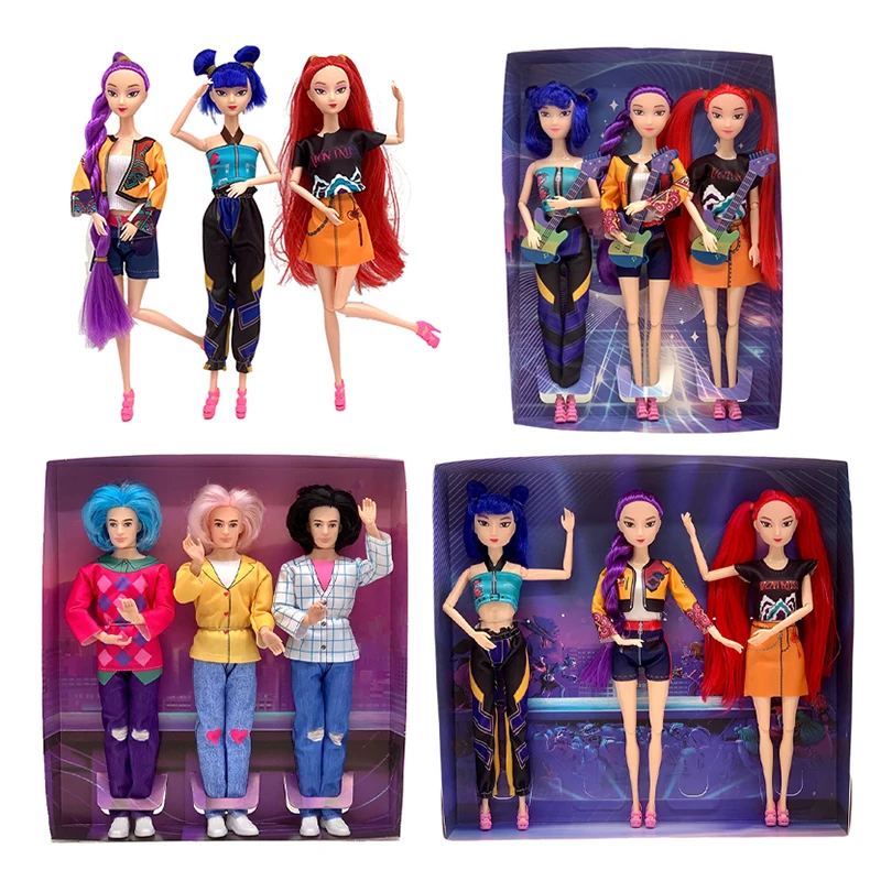 

Kpop Girl Group K-Pop Охотники на демонов Аниме Мультфильм Руми Зои Мира Виниловые фигурки Сая для мальчиков Модель куклы для девочек на Рождественский подарок