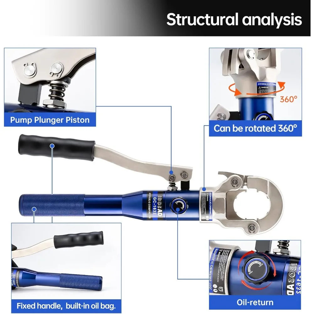 تركيبات أنابيب النحاس أداة تجعيد الأنابيب الهيدروليكية مع 1/2 "3/4" و 1 "الفك أنبوب نحاسي الصحافة المكشكش كماشة الضغط