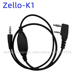 Câble Zello-k1 Câble petaudio pour BaoFeng UV5R UV-82 KENWOOD Quansheng K5 TYT (Zello sur le téléphone portable-Android, iOS)