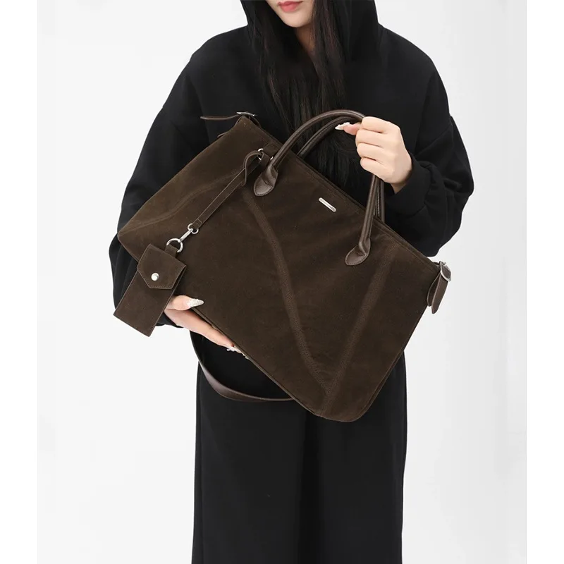 

Retro suede handbag, new trendy and versatile single shoulder crossbody bag, tote bag