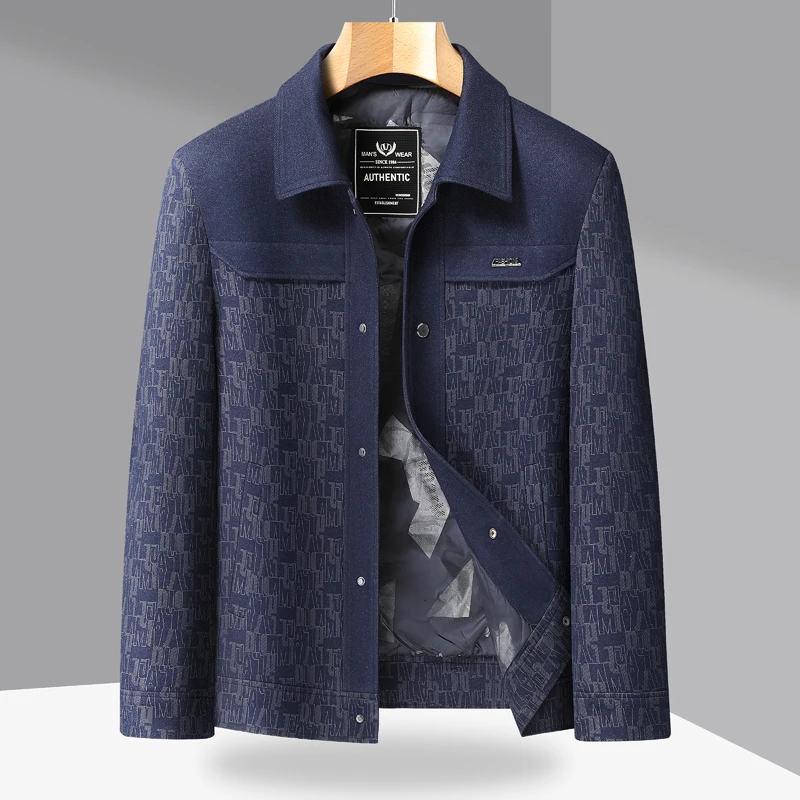 

The new high-end men's down (80 down) denim jacket is a stylish, casual and trendy winter fashion and versatile top
