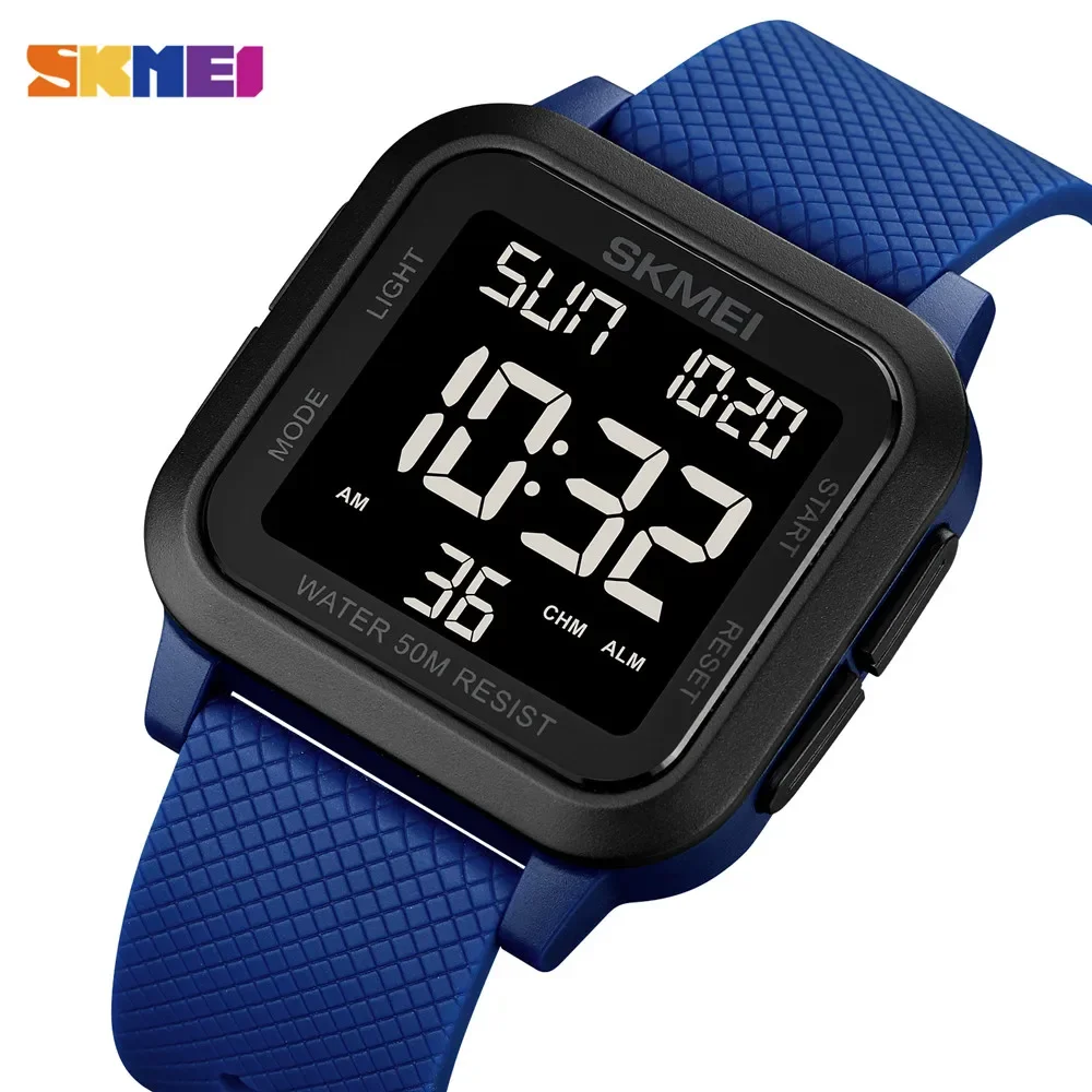 SKMEI 1894 Men's Digital Sports Watch Military Electronic Waterproof Student Square Plate Men's Watch Alarm Clock reloj hombre